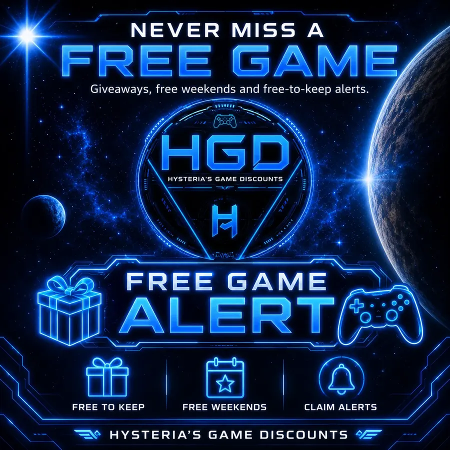 Never miss a free game alert graphic